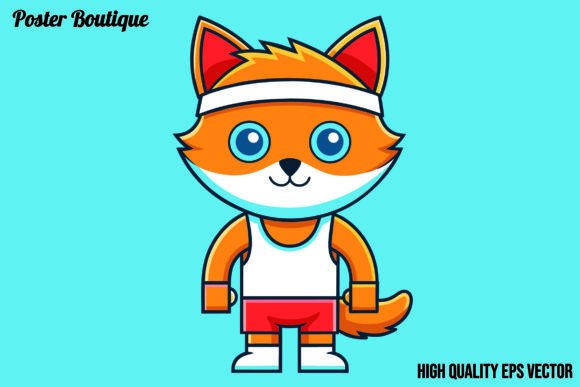 Download Athlete Cat Antropomorphic Vector Eps - Premium Resources