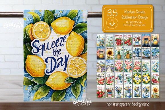 Download Summer Kitchen Towel Bundle Sublimation - Towel Collection