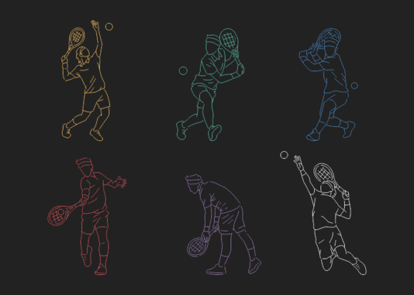 Download Tennis Player Sports Athlete Pose Vector - Athlete Collection