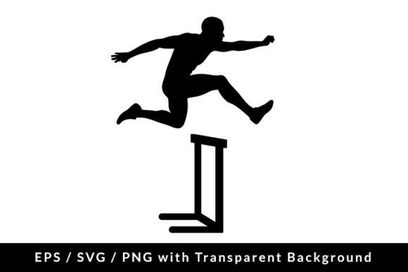 Download Hurdle Athlete Silhouette SVG EPS PNG - Athlete Collection
