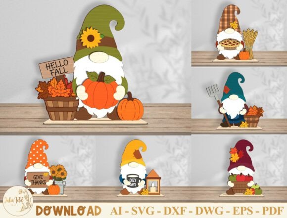 Download Fall Gnome Table Decor SVG Bundle - Premium Bundle
