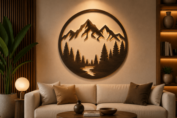 Download Mountain Wall Decor SVG Laser Cut File - Decor Collection